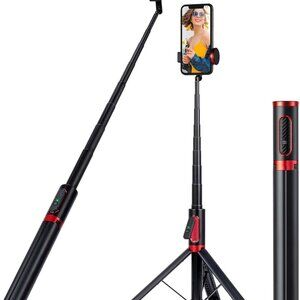ULCLAYRUS Portable 60" Aluminum Alloy Cell Phone Selfie Stick Tripod Stand with